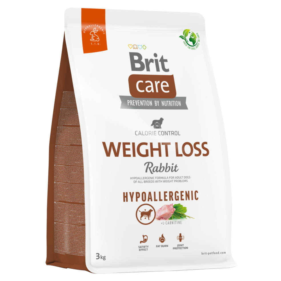 BRIT Care Hypoallergenic Weight Loss granule pre psov 1 ks, Hmotnosť balenia: 3 kg