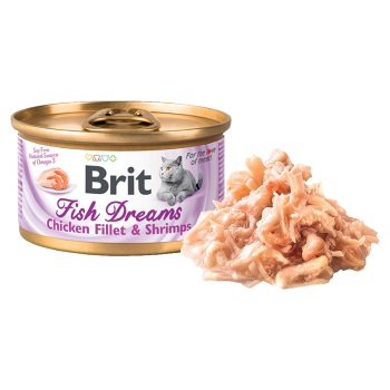 Brit Fish Dreams Chicken fillet & Shrimps konzerva pre mačky 80 g