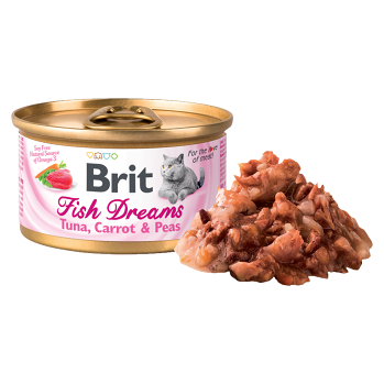 Brit Fish Dreams Tuna, Carrot & Pea konzerva pre mačky 80 g
