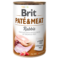 Brit PATÉ & MEAT Rabbit konzerva pre psov 400 g
