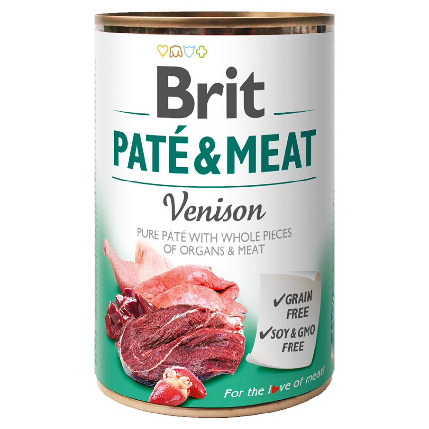 Brit PATÉ & MEAT Venison konzerva pre psov 400 g
