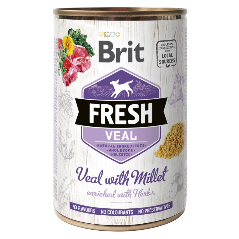 BRIT Fresh Veal with Millet konzerva pre psov 400 g