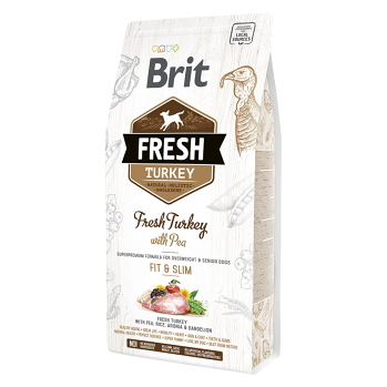BRIT Fresh Turkey with Pea Adult Fit & Slim granule pre psov, Hmotnosť balenia: 12 kg