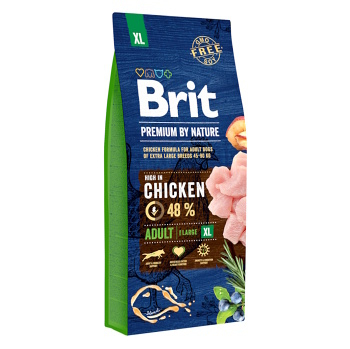 BRIT Premium by Nature Adult XL granule pre psov 1 ks, Hmotnosť balenia: 15 kg