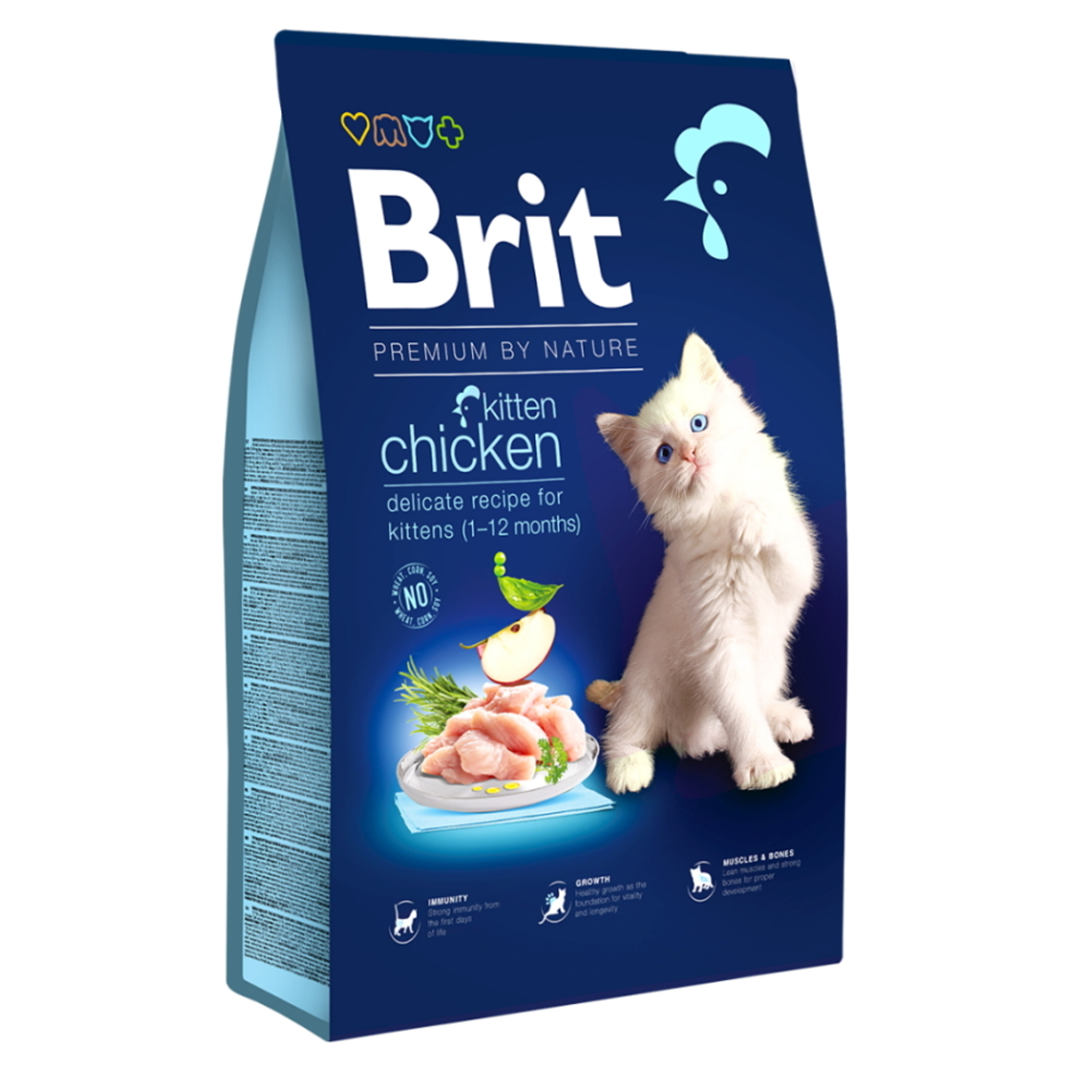 E-shop BRIT Premium by Nature Kitten Chicken granuly pre mačiatka 1 ks, Hmotnosť balenia: 8 kg