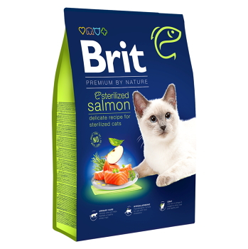 BRIT Premium by Nature Sterilized Salmon granuly pre mačky 1 ks, Hmotnosť balenia: 1,5 kg