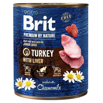 BRIT Premium by Nature Turkey & Liver konzerva pre psov 1 ks, Hmotnosť balenia: 800 g