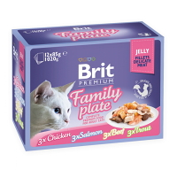 BRIT Premium Delicates Fillets in Jelly Family Plate kapsičky v želé pre mačky 12x 85 g