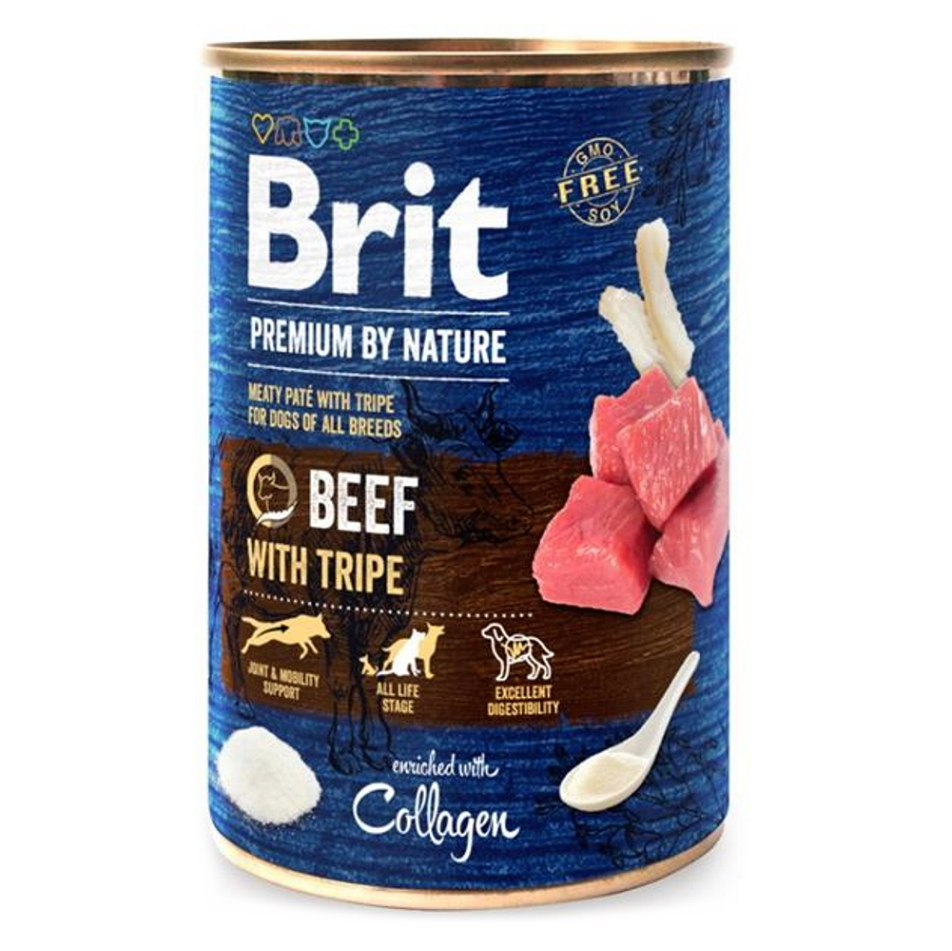 BRIT Premium by Nature Beef & Tripes konzerva pre psov 1 ks, Hmotnosť balenia: 400 g