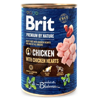 BRIT Premium by Nature Chicken & Hearts konzerva pre psov 1 ks, Hmotnosť balenia: 400 g