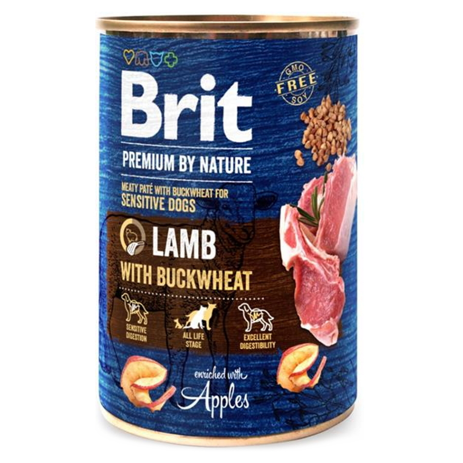 BRIT Premium by Nature Lamb & Buckwheat konzerva pre psov 1 ks, Hmotnosť balenia: 400 g