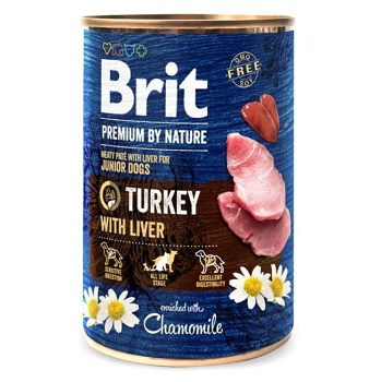 BRIT Premium by Nature Turkey & Liver konzerva pre psov 1 ks, Hmotnosť balenia: 400 g