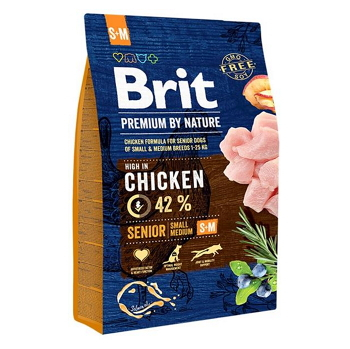 BRIT Premium by Nature Senior S+M granule pre psov 1 ks, Hmotnosť balenia: 15 kg