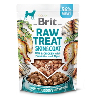 BRIT Raw Treat Skin&Coat Fish&Chicken maškrty pre psov 40 g