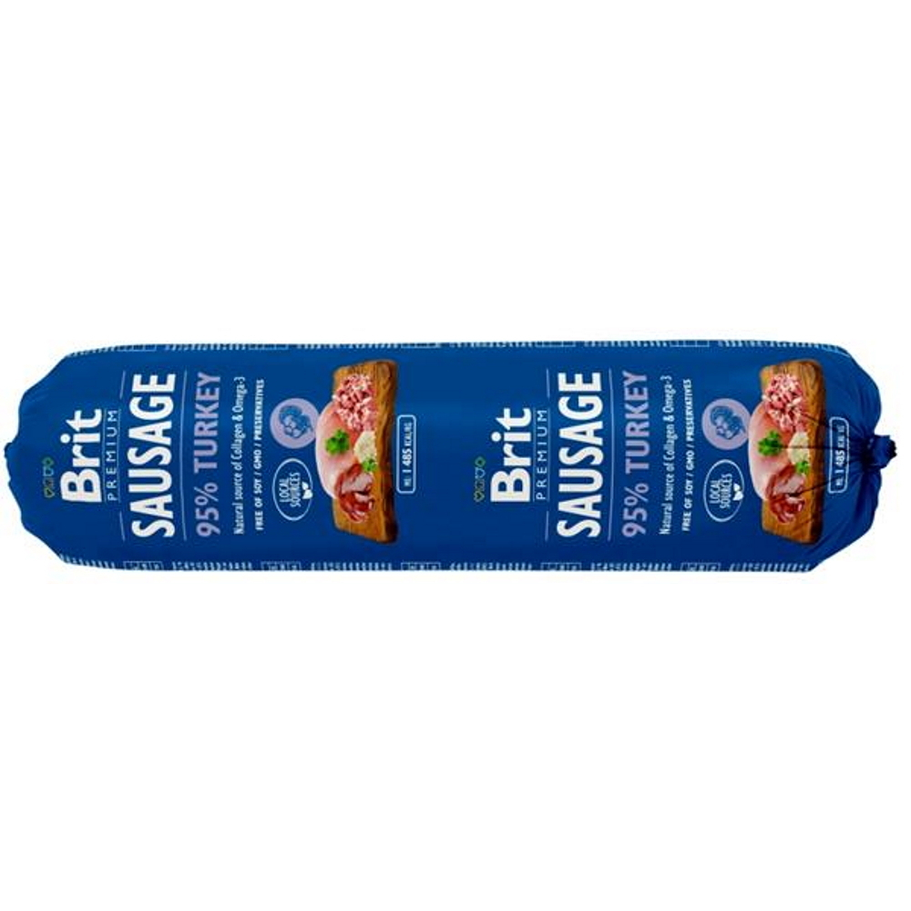 BRIT Premium Sausage Turkey saláma pre psov 800 g