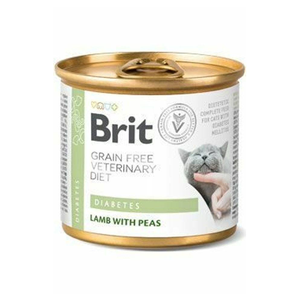Brit Veterinary Diets GF cat Cans Diabetes konzerva pre mačky 200g