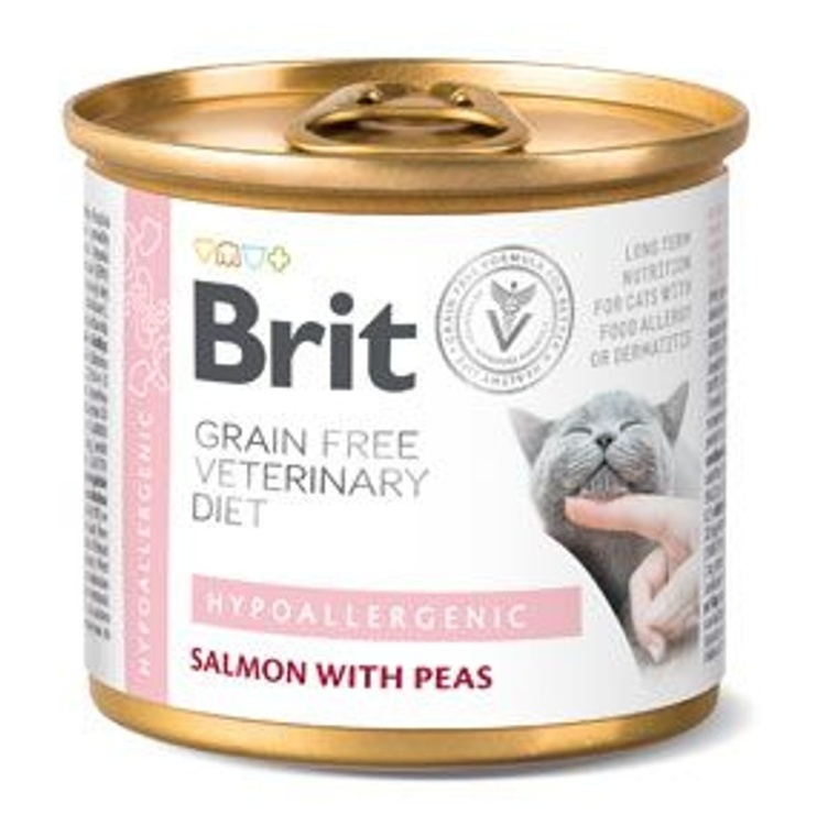 Brit Veterinary Diets GF cat Hypoallergenic konzerva pre mačky 200g
