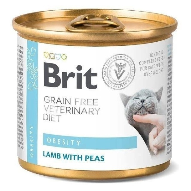 BRIT Veterinary diet grain free obesity pre mačky 200 g