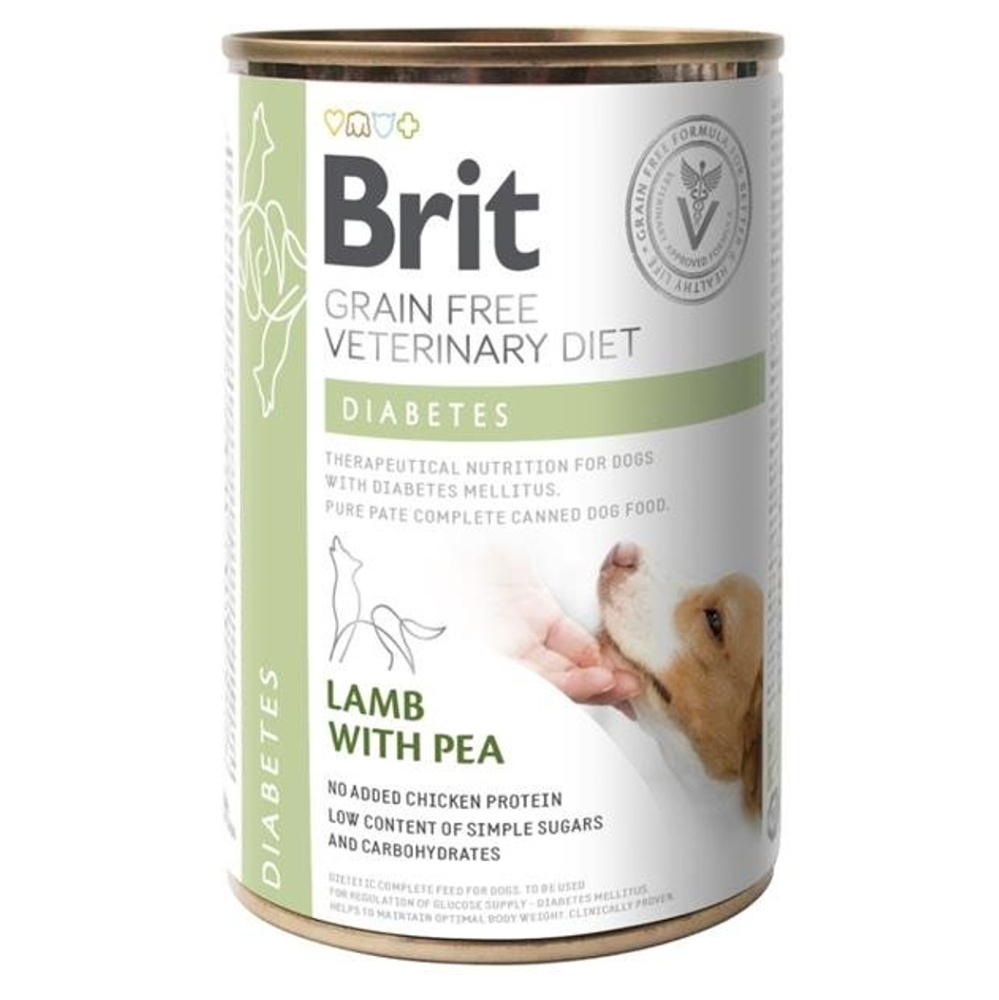 BRIT Veterinary diet grain free diabetes pre psov 400 g