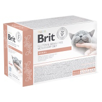 BRIT Veterinary Diét Cat Pouch fillets in Gravy Renal 12 x 85 g