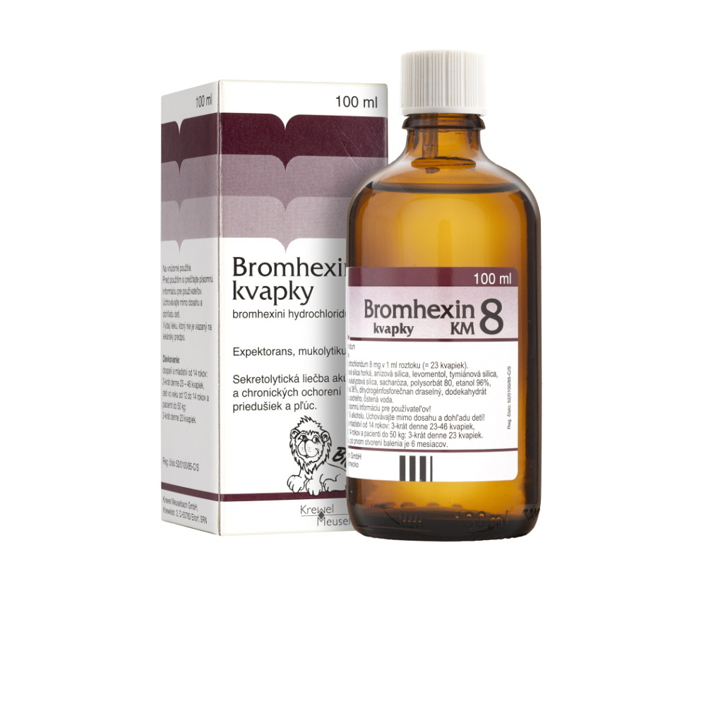 Bromhexin Bromhexin KM 8mg kvapky 100 ml kúpite na Mojalekaren.sk