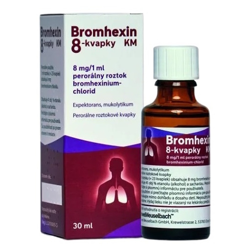 BROMHEXIN 8 kvapky KM 30 ml kúpite na Mojalekaren.sk