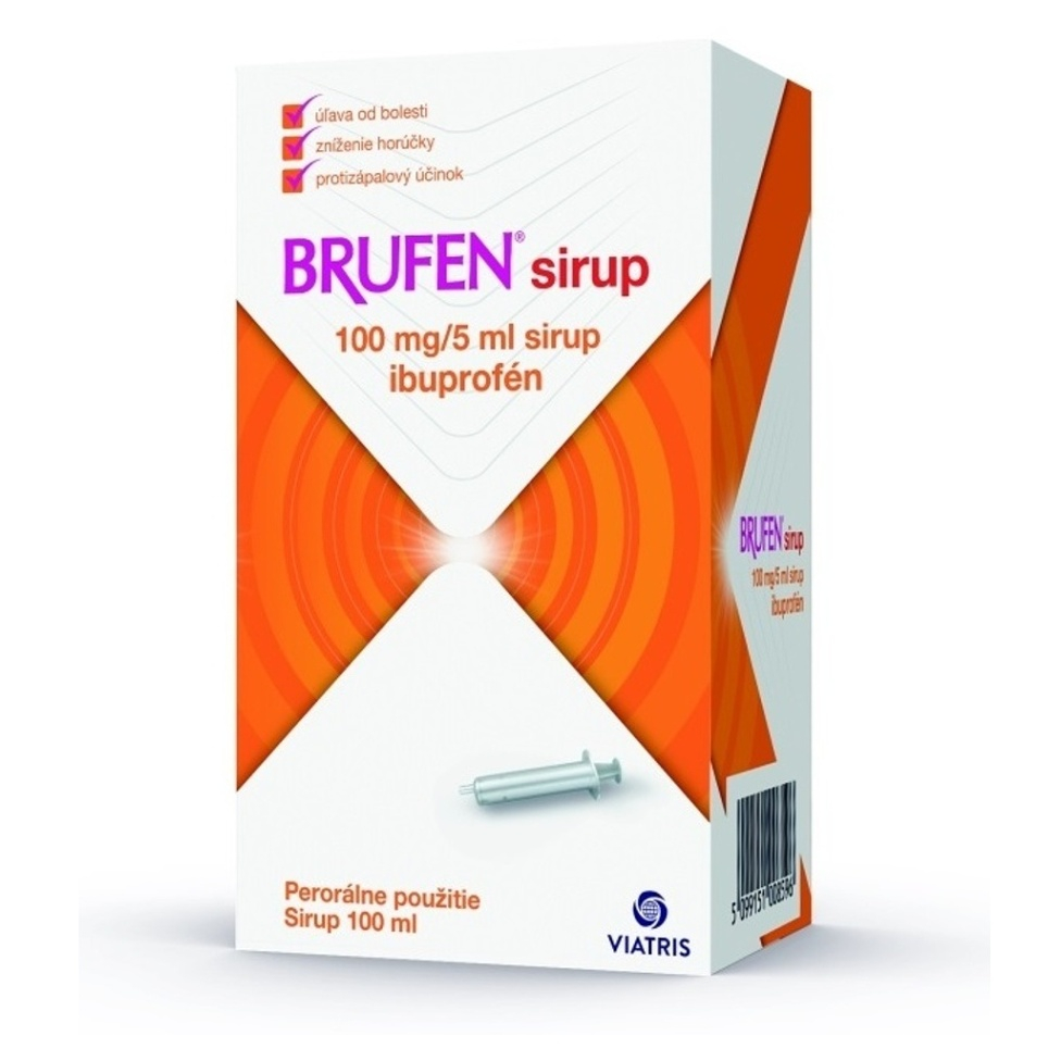 Brufen Brufen 100 mg/5ml sirup na zníženie horúčky a tlmenie bolesti 100 ml kúpite na Mojalekaren.sk