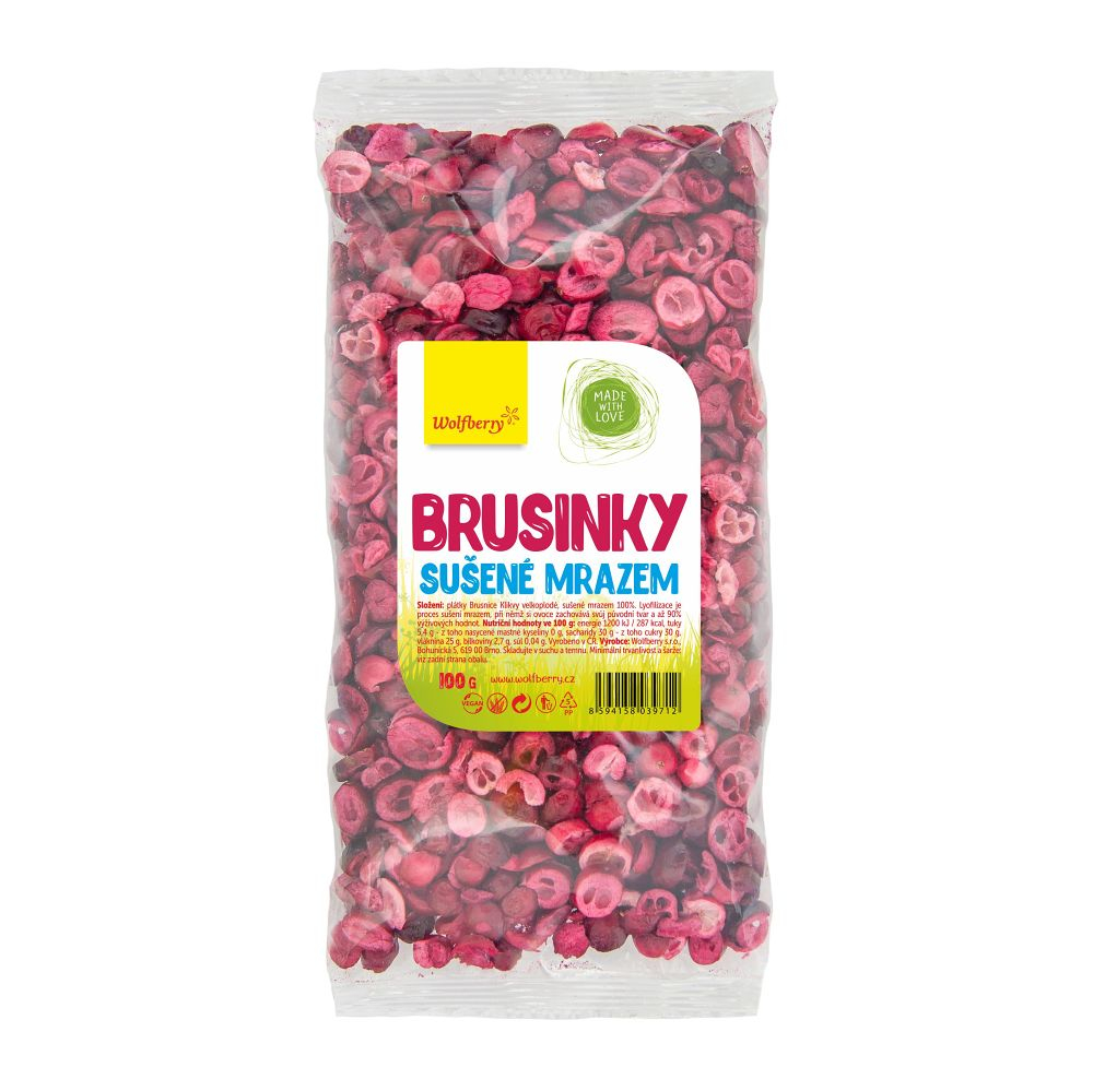 Wolfberry Brusnice lyofilizované mrazom sušené ovocie 100 g kúpite na Mojalekaren.sk