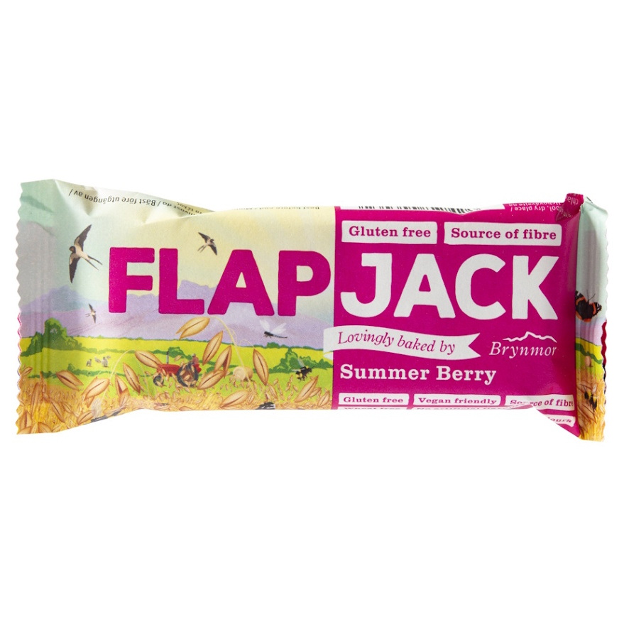 BRYNMOR Flapjack ovsený malina-jahoda bezlepkový 80 g