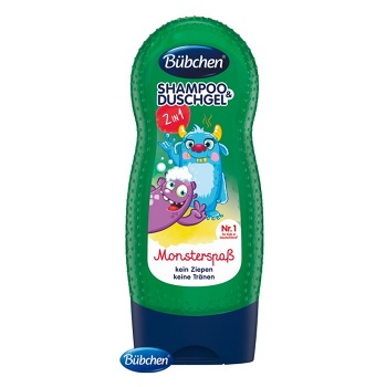 BÜBCHEN Kids šampón a sprchovací gél 2v1 Príšerky 230 ml