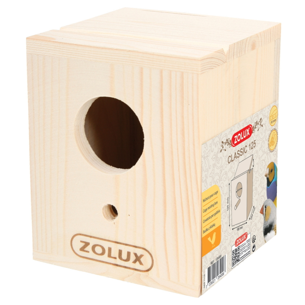 E-shop ZOLUX Búdka hniezdiaca pre vtáky 100 x 100 x 125 mm