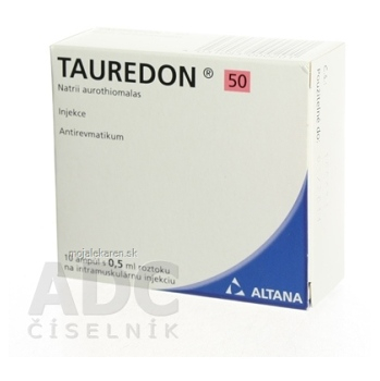 TAUREDON 50 mg sol inj 50 mg/0,5 ml (amp.skl.) 10x0,5 ml (5 ml) (výnimka VšZP) (Lieky na predpis)