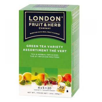LONDON FRUIT & HERB Variácia zelených čajov s ovocnou príchuťou 20x2 g