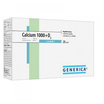Generica Calcium 1000 + D3 combi 20 vrecúšok