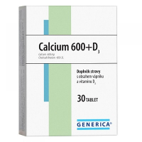 Generica Calcium 600 + D3 30 tabliet Generica Calcium 600 + D3 30 tabliet