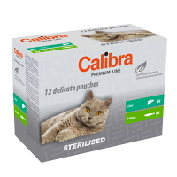 CALIBRA Premium Line Sterilised multipack kapsičky pre kastrované mačky 12 x 100 g