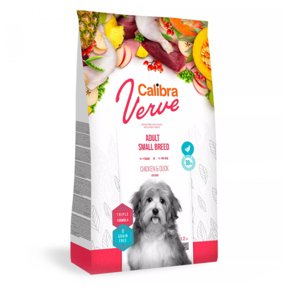 CALIBRA Verve Adult Small Breed Chicken&Duck pre malé plemená psov 1 ks, Hmotnosť balenia (g): 6 kg
