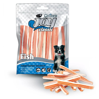 CALIBRA Joy Classic Fish & Chicken Sandwich sendvič z ryby a kurčaťa pre psov 250 g (Sušené mäso pre psov)