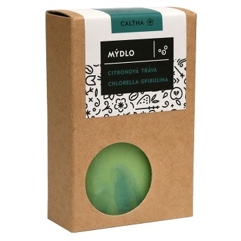 CALTHA Tuhé mydlo Citrónová tráva s chlorellou a spirulinou 100 g (Sprchovanie a umývanie) - Prírodné - obrázok 1/2
