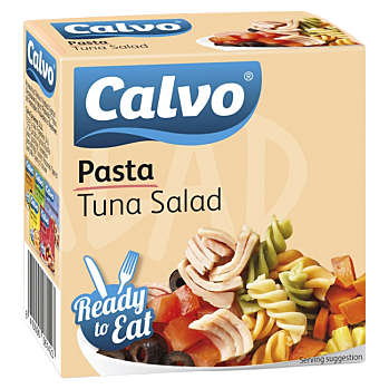 CALVO Cestovinový šalát s tuniakom 140 g (Rybie konzervy) - Viaczložkové