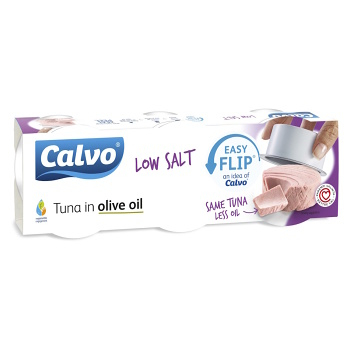 CALVO Tuniak v olivovom oleji s nízkym obsahom soli 3 x 65 g (Rybie konzervy) - Jednozložkové