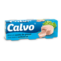 CALVO Tuniak v slnečnicovom oleji 3 x 80 g