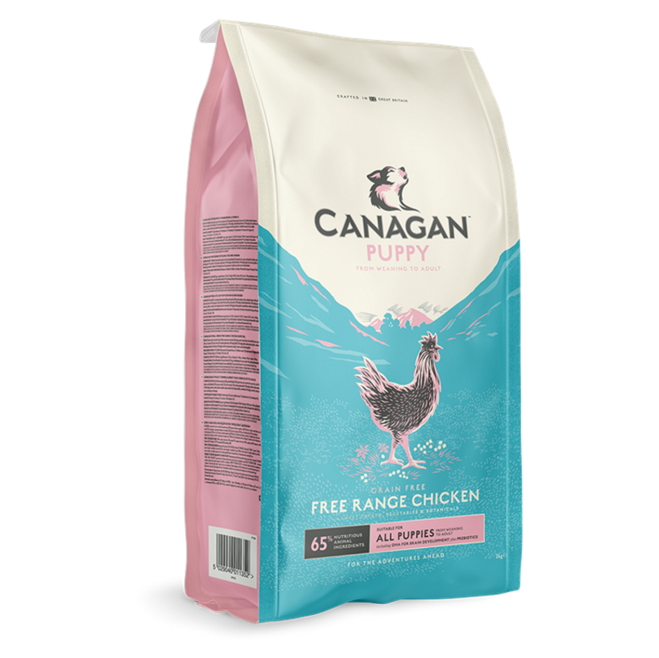 E-shop CANAGAN Puppy Free range kuracie granule pre šteňatá, Hmotnosť balenia (g): 2 kg