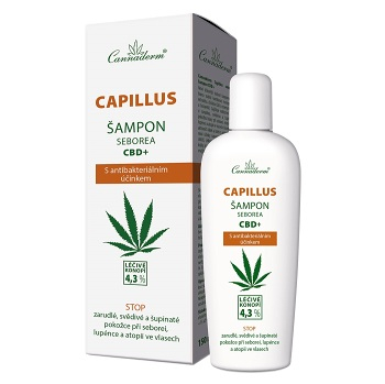 CANNADERM CAPILLUS Šampón na vlasy proti seborei CBD+ 150 ml (Šampón proti lupinám)