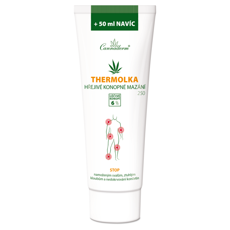 E-shop CANNADERM Thermolka hrejivé konopné mazanie 250 ml