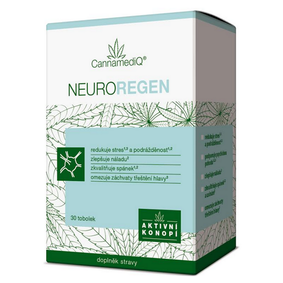 CannamediQ Neuroregen tobolky na podporu fyzickej a psychickej rovnováhy tela 30 cps kúpite na Mojalekaren.sk