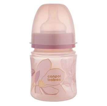 CANPOL BABIES Antikoliková fľaša EasyStart GOLD ružová 120 ml (Dojčenské fľaše) - Antikolikové - obrázok 2/3