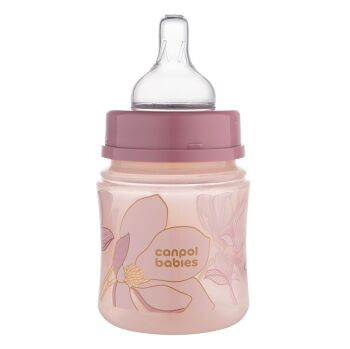 CANPOL BABIES Antikoliková fľaša EasyStart GOLD ružová 120 ml (Dojčenské fľaše) - Antikolikové - obrázok 3/3