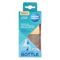 CANPOL BABIES Antikoliková fľaša EasyStart MOUNTAINS béžová 120 ml
