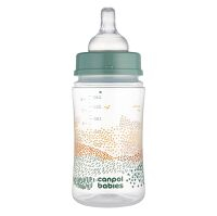CANPOL BABIES Antikoliková fľaša EasyStart MOUNTAINS zelená 240 ml